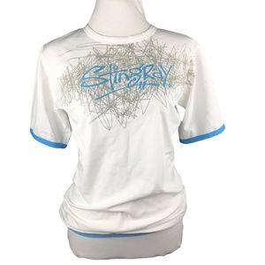 NWT Stingray Graphic Girls Sz 16 Short Sleeves Chlorine Resistant T-Shirt